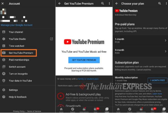 YouTube为高级会员添加了UPI付款选项